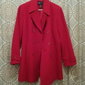 Adorable red peacoat